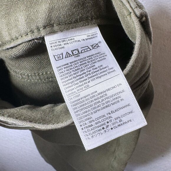 Banana Republic Mens Sz 30 Green Travelers Chino Shorts Flat Front Preppy Casual - Picture 6 of 6